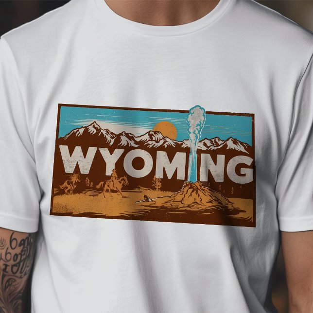Camiseta Gráfico de Wyoming, Viagem Icônica (Criador carregado)