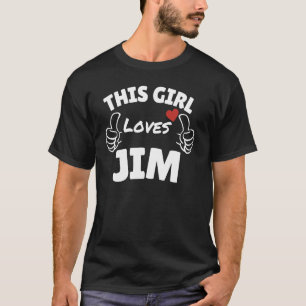 Camiseta Gràfico Divertido Essa Garota Ama Jim