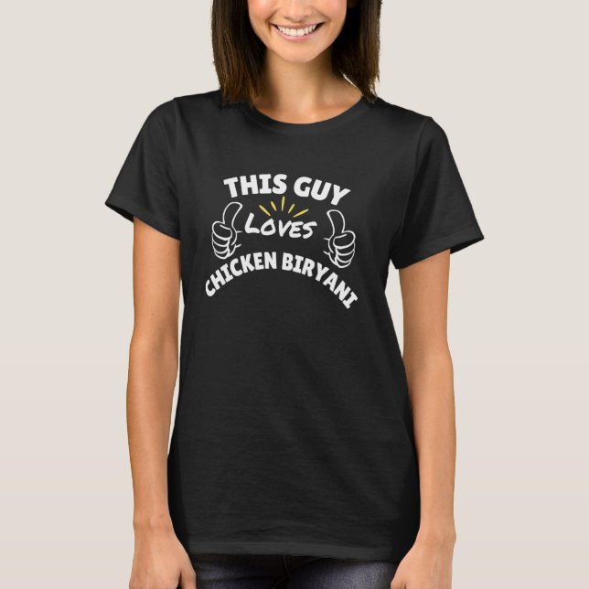 Camiseta Gráfico Divertido-Esse Cara Ama Frango Biryani (Frente)