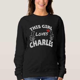 Camiseta Gráfico Divertido - Esta Garota ama Charles