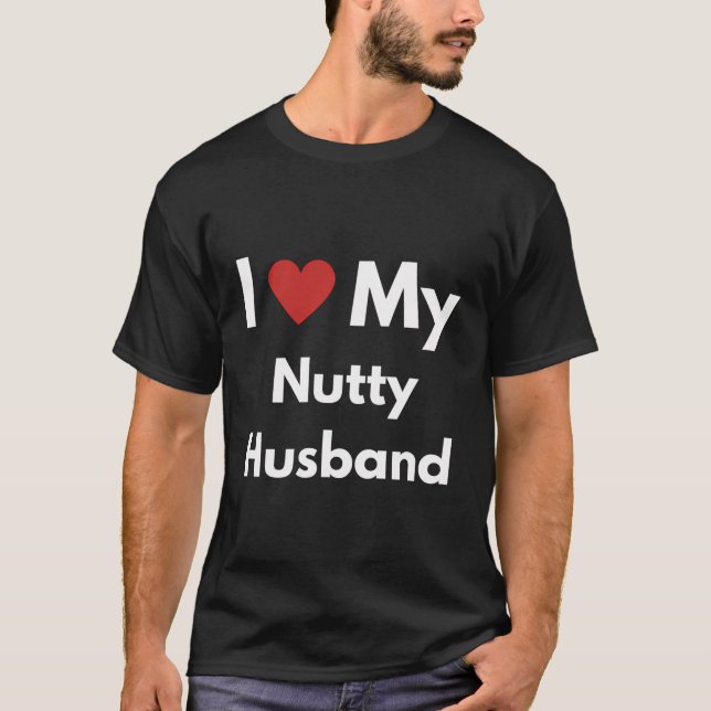 Camiseta Gráfico Divertido - Eu Amo Meu Marido Nozento (Frente)