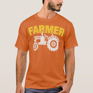 Camiseta Gráfico do Agricultor do trator de Fazenda