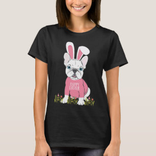 Camiseta Gráfico do Bulldog francês para a Páscoa coelho