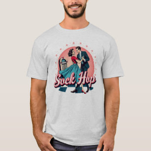 Camiseta Gráfico do Casal retrorreflector da dança do 50 do
