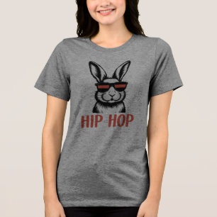 Camiseta Gráfico do Coelho de Páscoa Hip Hop 