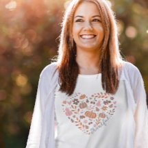 Gráfico do Coração de Queda Sazonal Agradável