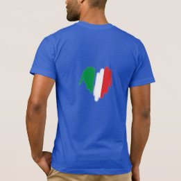Camiseta Gráfico do coração do Grafite de Sinalizador Itali