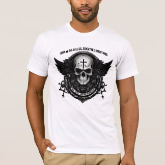 Camiseta Gráfico do crânio em quadrinhos retrô