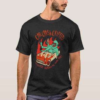 Camiseta Gráfico do Cryptid de Batida de Carro do Yeti de L