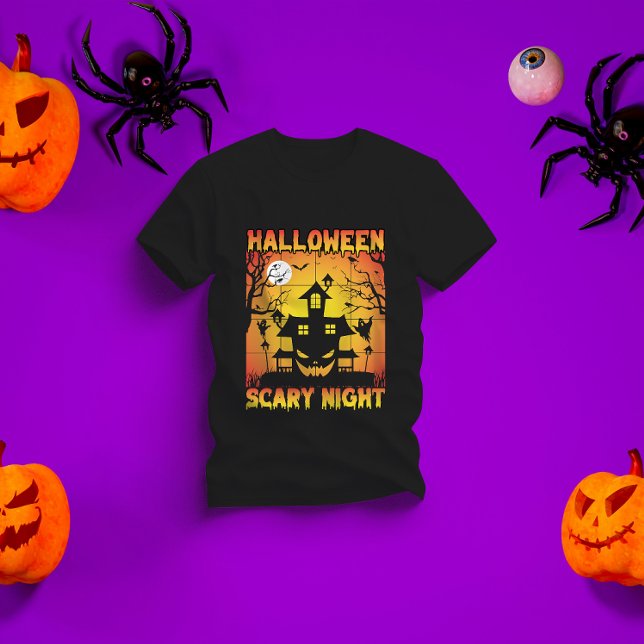 Camiseta Gráfico do Dia das Bruxas Assombrado de Spooky (Criador carregado)