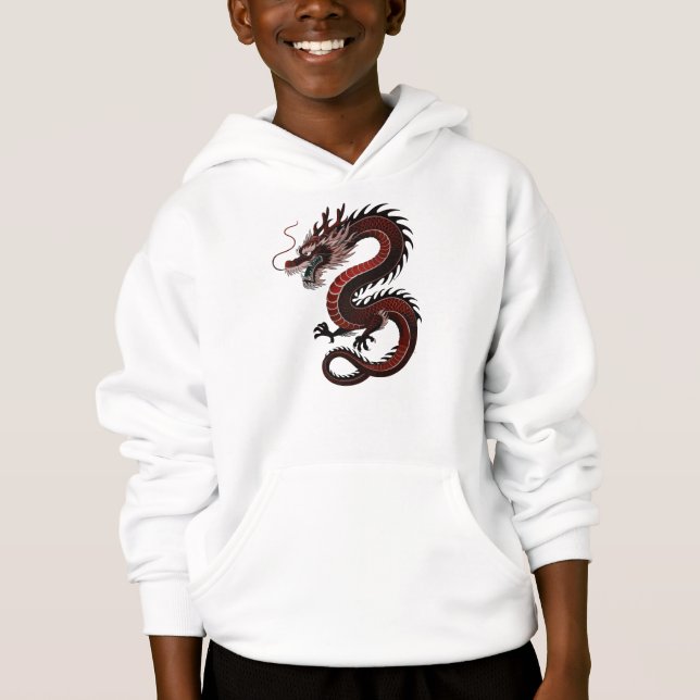 Camiseta Gráfico do Dragão Chinês  (Frente)