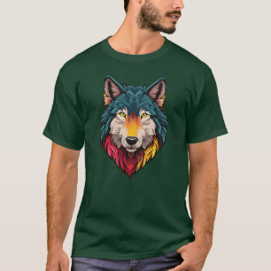 Camiseta Gráfico do Espírito do Lobo Fierce