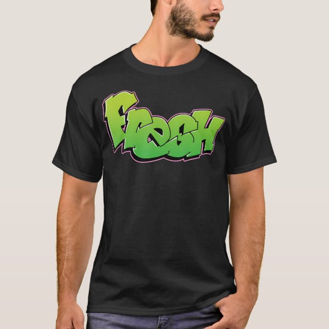 Camiseta Gráfico do estilo de Grafite fresco (Frente)