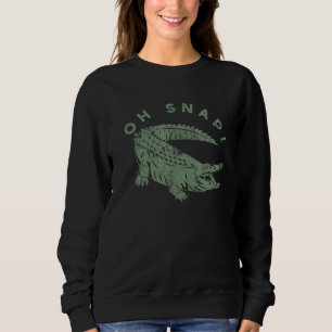 Camiseta Gráfico do Gator em Desvio do Alligador Verde do S