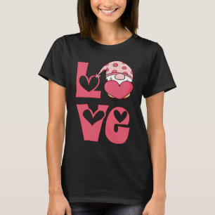 Camiseta Gráfico do Gnomo do feliz dia de os namorados Love
