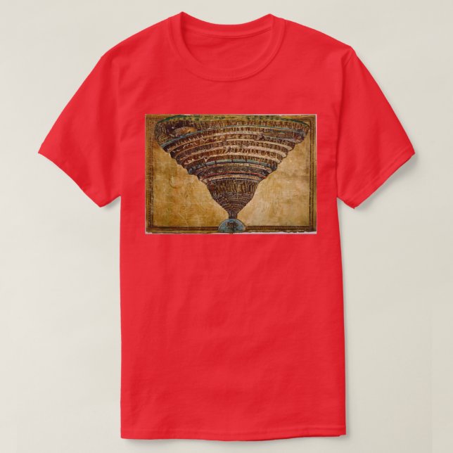 Camiseta Gráfico do Inferno entre 1480 e 1490 por Sandro Bo (Frente do Design)