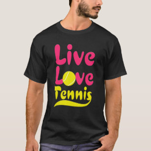 Camiseta Gráfico Do Jogador De Tênis De Amor Ao Vivo Para M