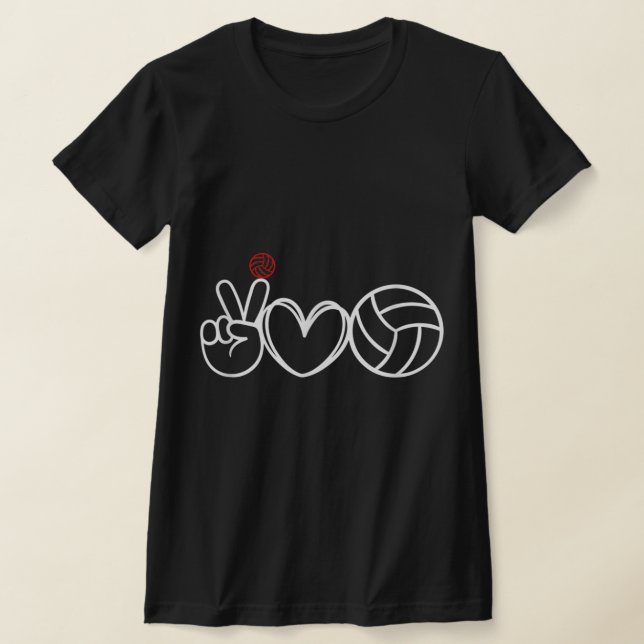 Camiseta Gráfico do jogador de voleibol do Peace Love (Postura )