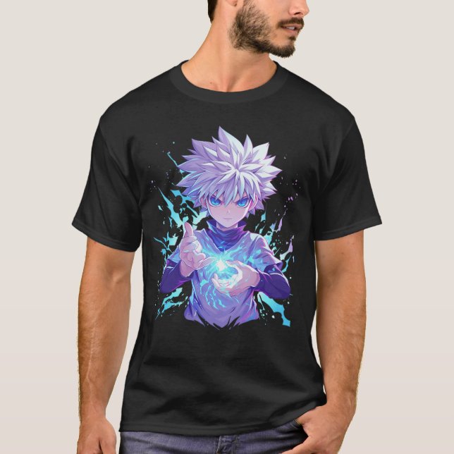 Camiseta gráfico do killua (Frente)