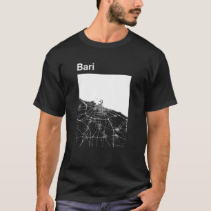 Camiseta Gráfico do Mapa da Cidade Clássica de Bari Itália