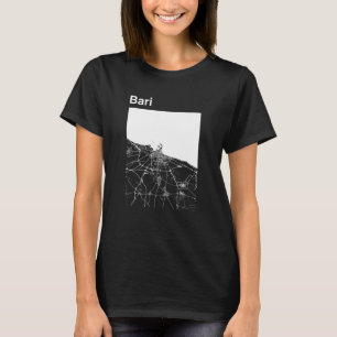 Camiseta Gráfico do Mapa da Cidade Clássica de Bari Itália