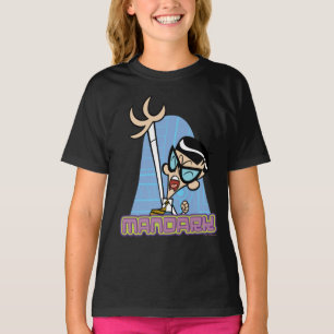 Camiseta Gráfico do Nome do Caracter Mandark