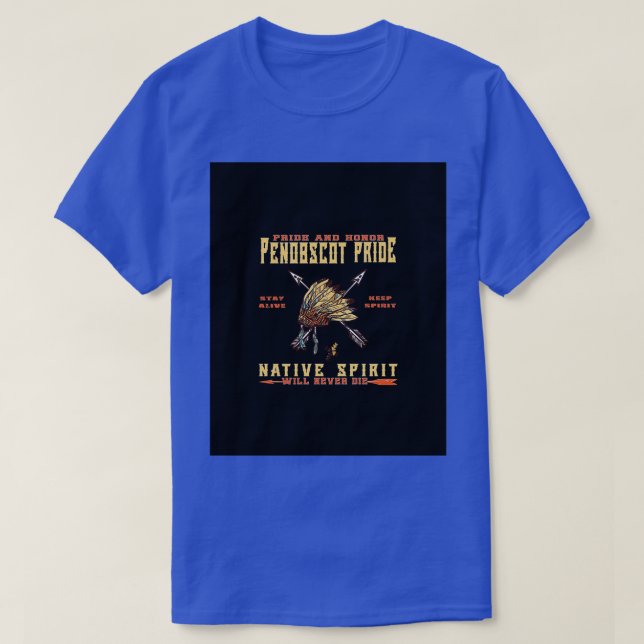 Camiseta Gráfico do orgulho penobscot americano nativo  (Frente do Design)