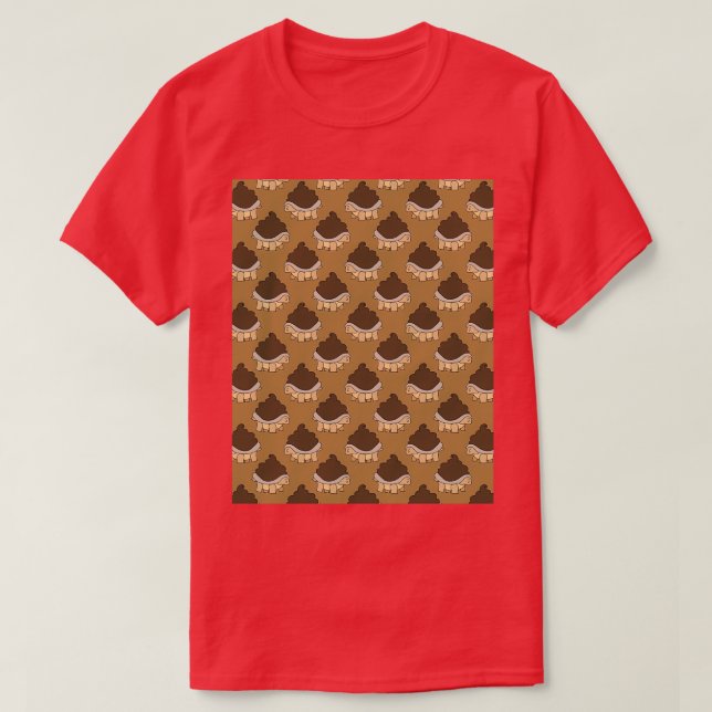 Camiseta Gráfico do padrão de empacotamento (Frente do Design)