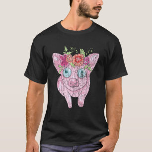 Camiseta Gráfico do Proprietário do Hippie Pig Guiné