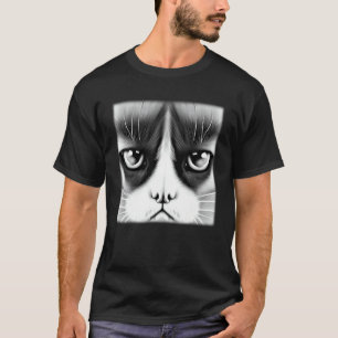 Camiseta gráfico do rosto de gato animal de estimação imp