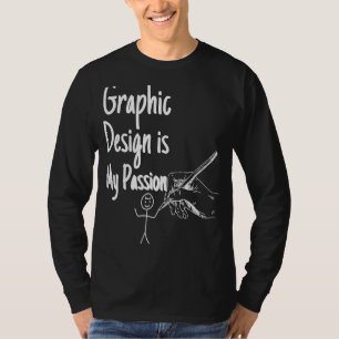 Camiseta Gráfico é minha paixão Stick Man Designer 1