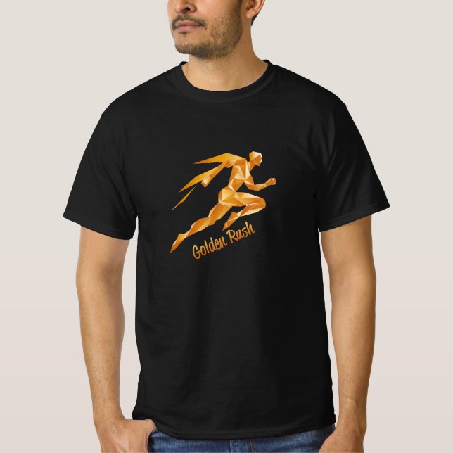 Camiseta Gráfico e Texto Dourado (Frente)