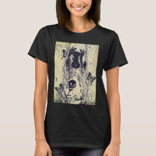 Camiseta Gráfico emo punk feminina verão gráfico caveira bu