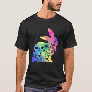 Camiseta Gráfico Engraçado Coelho Floral Masculino Homens D