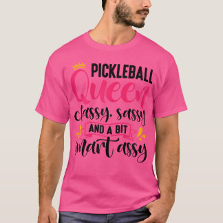 Camiseta Gráfico Engraçado Da Rainha-Pickleball Para Mulher