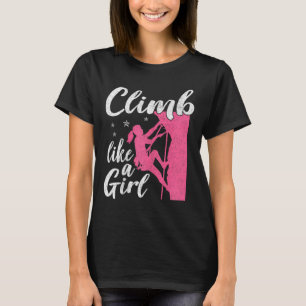 Camiseta Gráfico Engraçado de Amante de Escalada para Mulhe