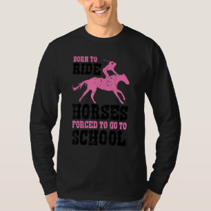 Camiseta Gráfico Engraçado De Cavalo Para Meninas E Meninos