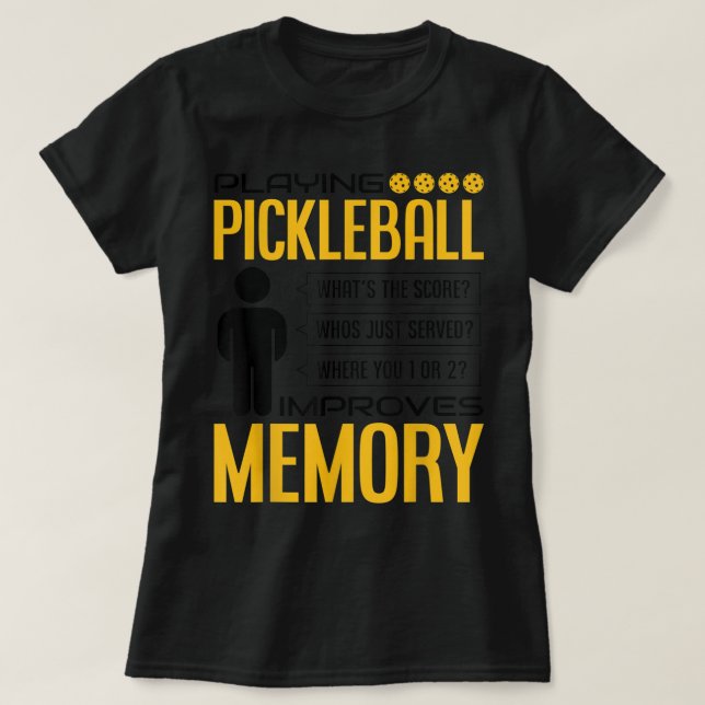 Camiseta Gráfico Engraçado de Pickleball para Homens e Mulh (Frente do Design)