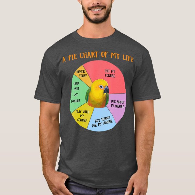 Camiseta Gráfico Engraçado De Vida Jenday Conure Parrot (Frente)