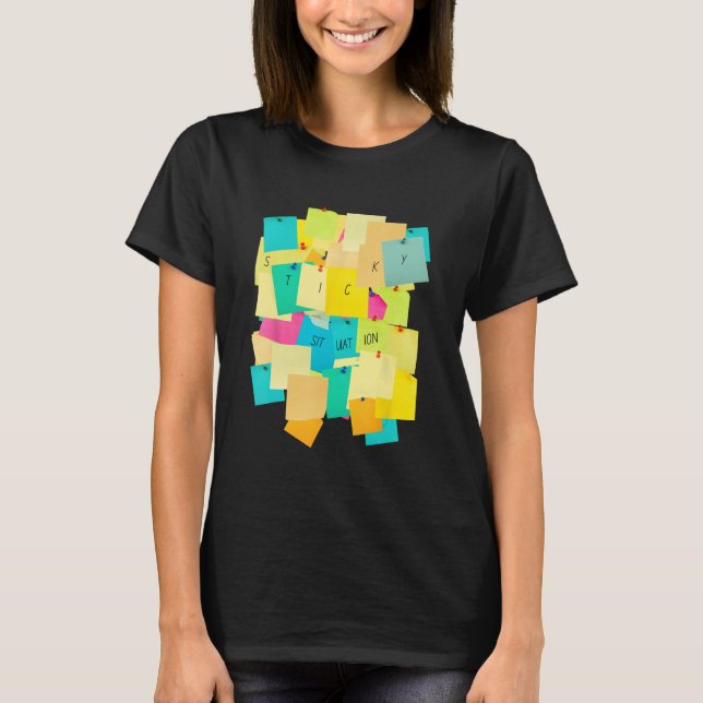 Camiseta Gráfico Engraçado do Office Humor Sticky Note (Frente)