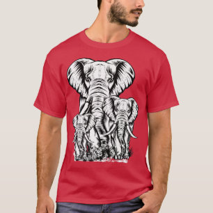 Camiseta Gráfico estético de animais selvagens da família e