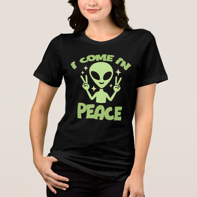 Camiseta Gráfico Eu Venho em Paz (Frente)