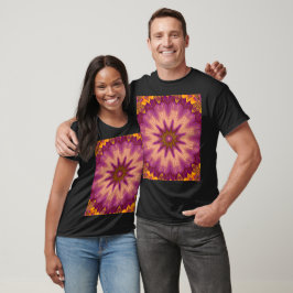Camiseta Gráfico Floral de Abstrato boêmico com Pansos de V
