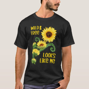 Camiseta Gráfico Floral De Girassol Para Crianças - Selvage