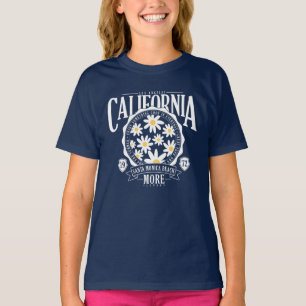 Camiseta Gráfico Floral de Los Angeles California