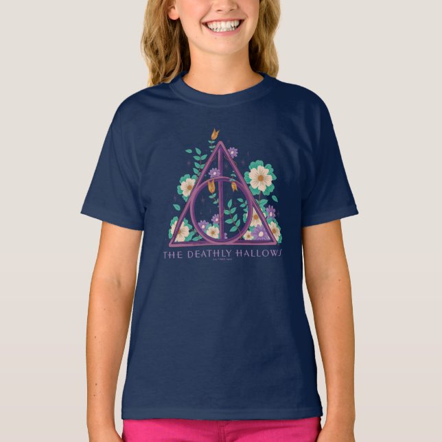 Camiseta Gráfico Floral Deathly Hallow (Frente)