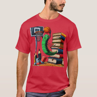 Camiseta Gráfico Funny Bookworm Basquete para Leitores e