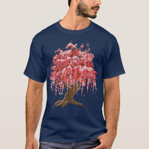 Camiseta Gráfico natural da árvore Sakura da cereja japones
