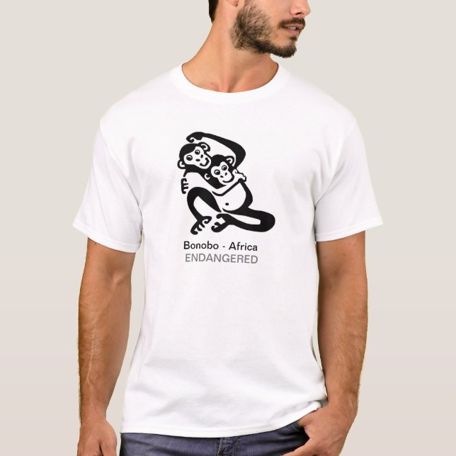 Camiseta Gráfico original - BONOBO - Animais ameaçados - (Frente)