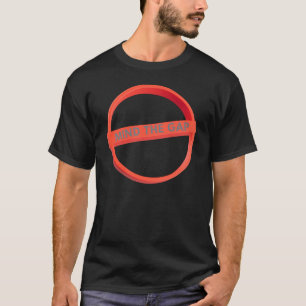 Camiseta Gráfico Ousado Vermelho “Cuidado com o Espaço”